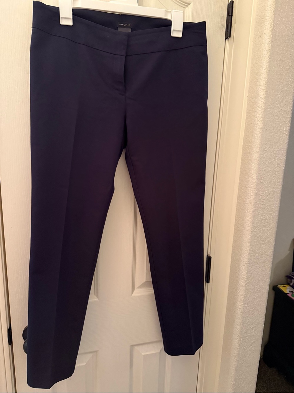 Ann Taylor Navy Slim Ponte Ankle Pants